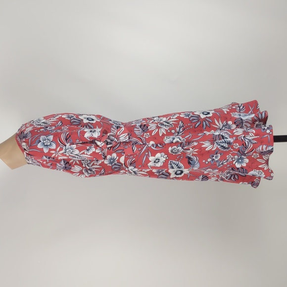 Tokito Womens Dress Size 6 Pink Grey Floral Short Sleeve Fit & Flare Keyhole NEW - Picture 10 of 16